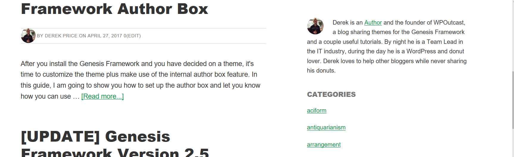 Author Box In Widget