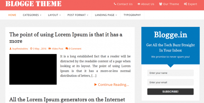 Blogge Theme