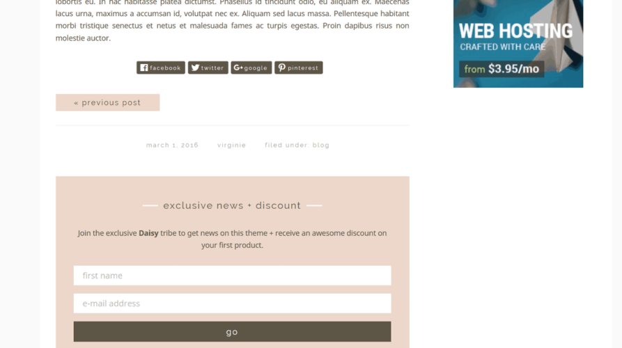 Daisy Blog Example