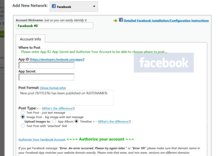 Facebook account