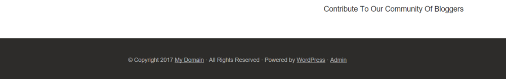 Footer Copyright Text