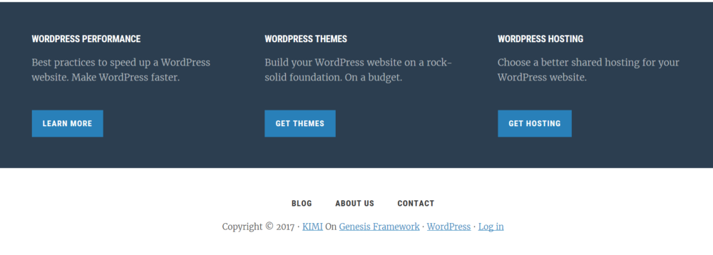 Kimi Footer Widgets