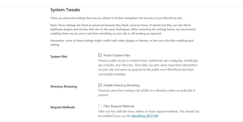 System Tweaks