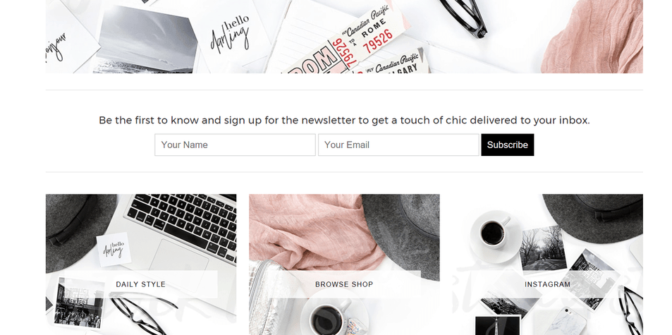adelle homepage look adelle homepage look