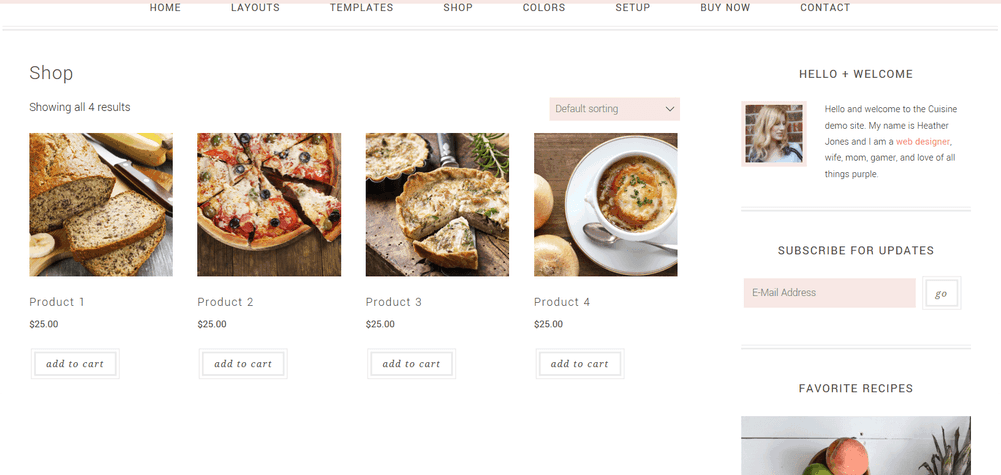 cuisine theme example