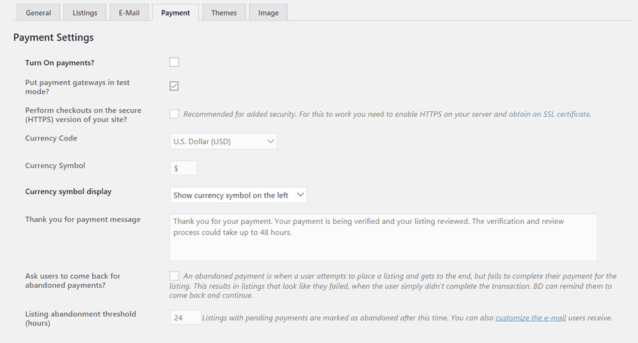 directory payment gateway