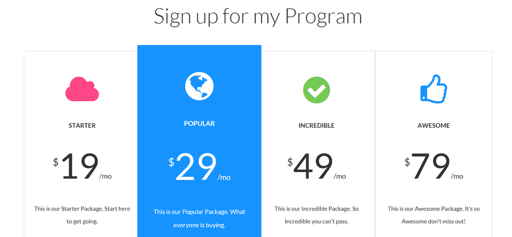 guru pricing widget