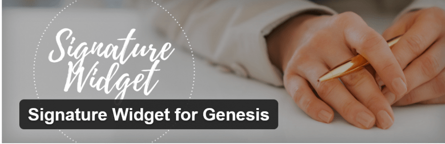 signature Widget For Genesis