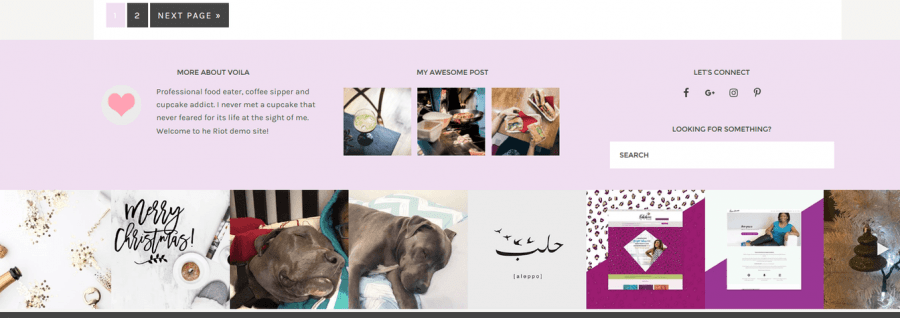 voila footer widget
