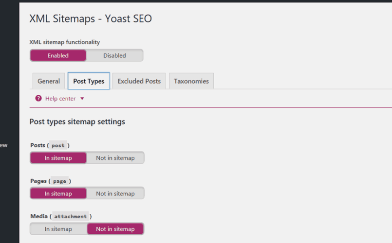 yoast SEO sitemap